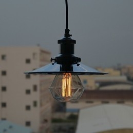 Landlig Krom Metall Pendellampe