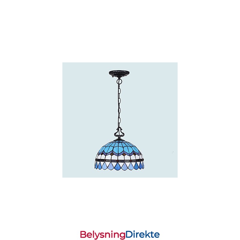 Europeisk Landlig Kreativ Kunst Lysekrone I Farget Glass Restaurering Av Gamle Skikker Lampelys