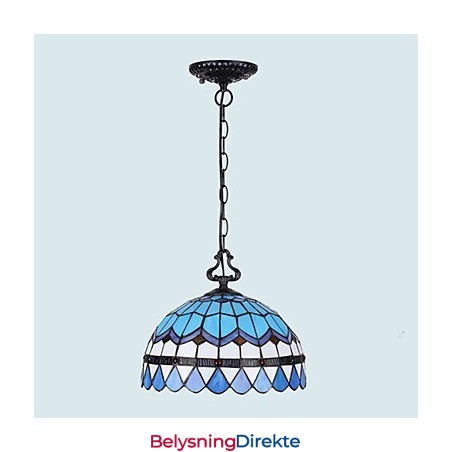 Europeisk Landlig Kreativ Kunst Lysekrone I Farget Glass Restaurering Av Gamle Skikker Lampelys