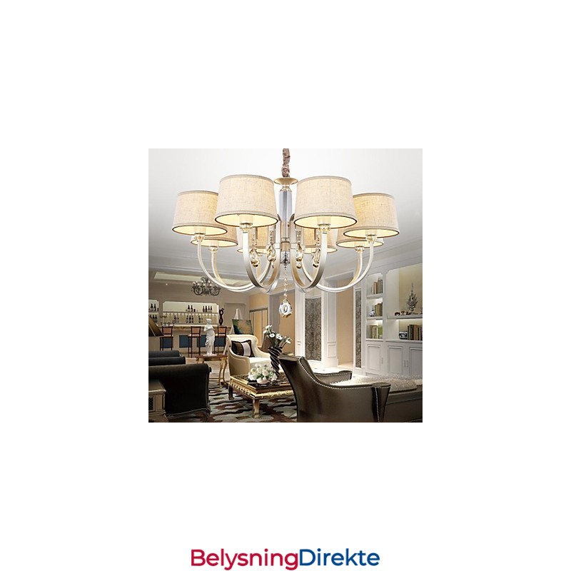 Landlig Krystall Sølvmetalllysekrone