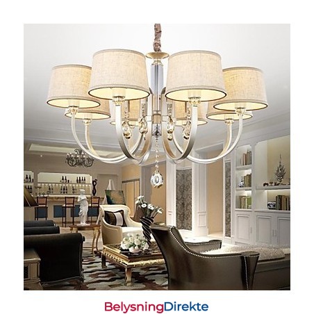 Landlig Krystall Sølvmetalllysekrone