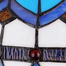 Europeisk Landlig Kreativ Kunst Lysekrone I Farget Glass Restaurering Av Gamle Skikker Lampelys