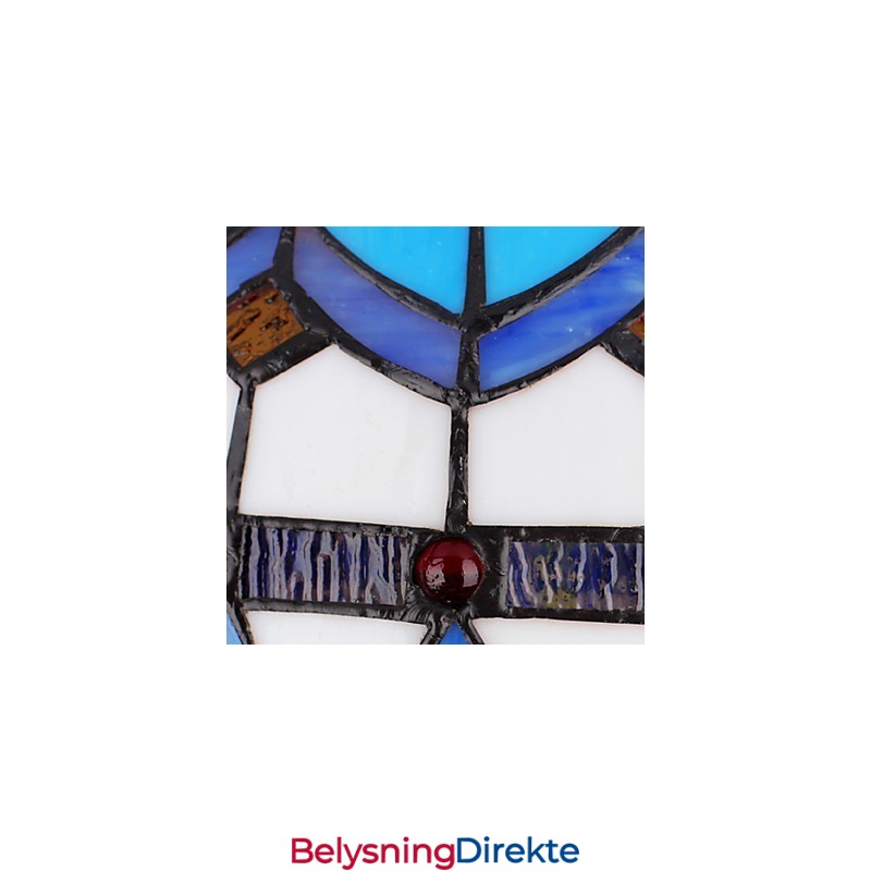 Europeisk Landlig Kreativ Kunst Lysekrone I Farget Glass Restaurering Av Gamle Skikker Lampelys