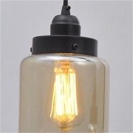 Amerikansk Retro Minimalistisk Lysekrone I Ett Glass