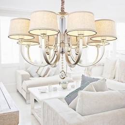 Landlig Krystall Sølvmetalllysekrone