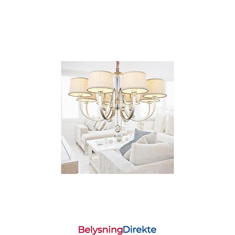 Landlig Krystall Sølvmetalllysekrone