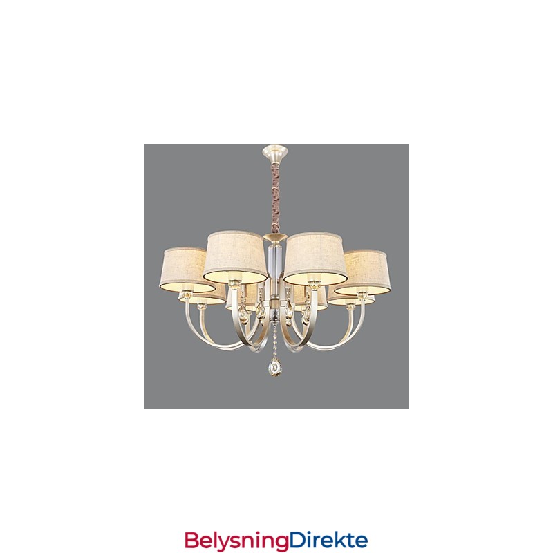 Landlig Krystall Sølvmetalllysekrone