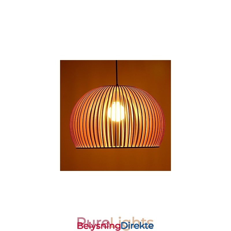 Designstil Sirkulær Funksjon L-Formet Pendellampe 1 Lyspære I Tre