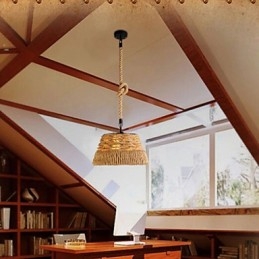 Loft Industriell Vind Kreativ Nordisk Hamptau Måltider Lysekrone Lampe