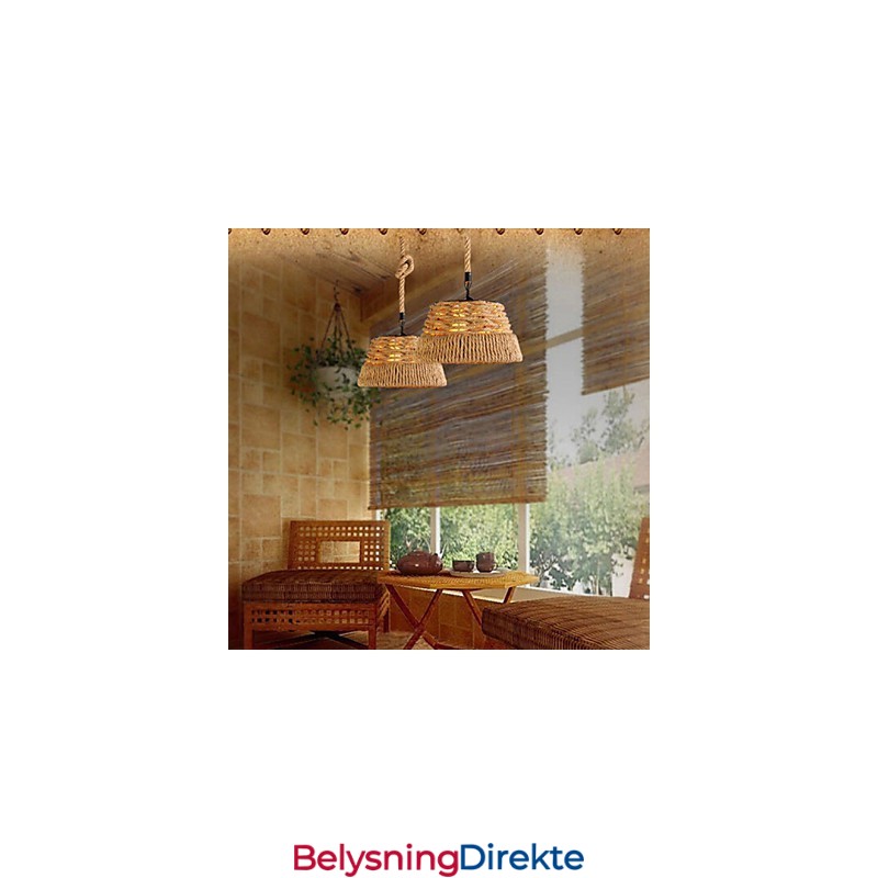 Loft Industriell Vind Kreativ Nordisk Hamptau Måltider Lysekrone Lampe