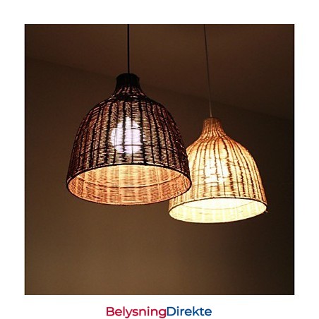 Landlig Stil Cany Art Creative Håndlaget Av The Cane Makes Up Droplight Lamp