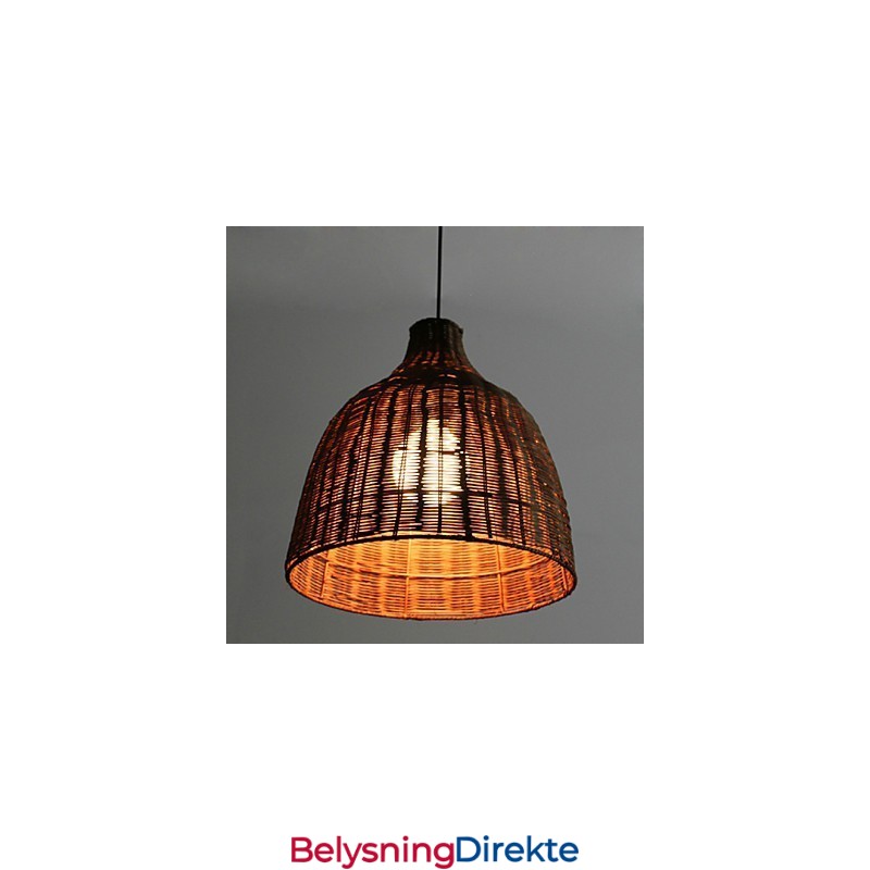 Landlig Stil Cany Art Creative Håndlaget Av The Cane Makes Up Droplight Lamp