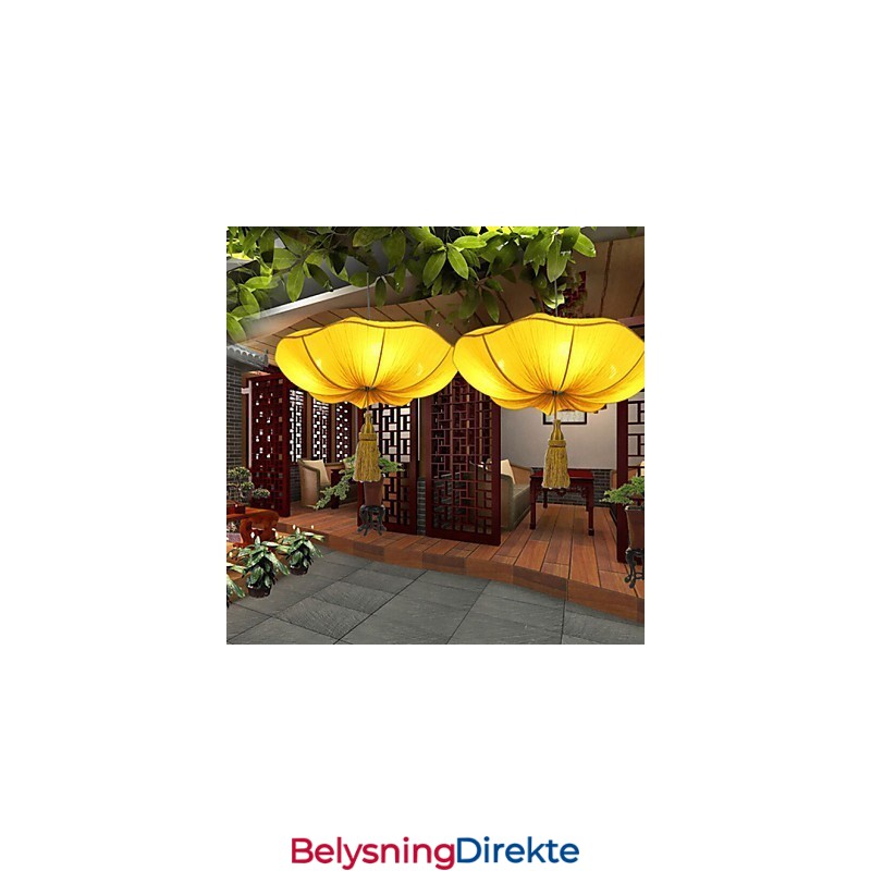 Stoffkunst Romantisk Imitasjon Av Klassisk Droplight Sørøst-Asia Lotus Lantern Lamp Light