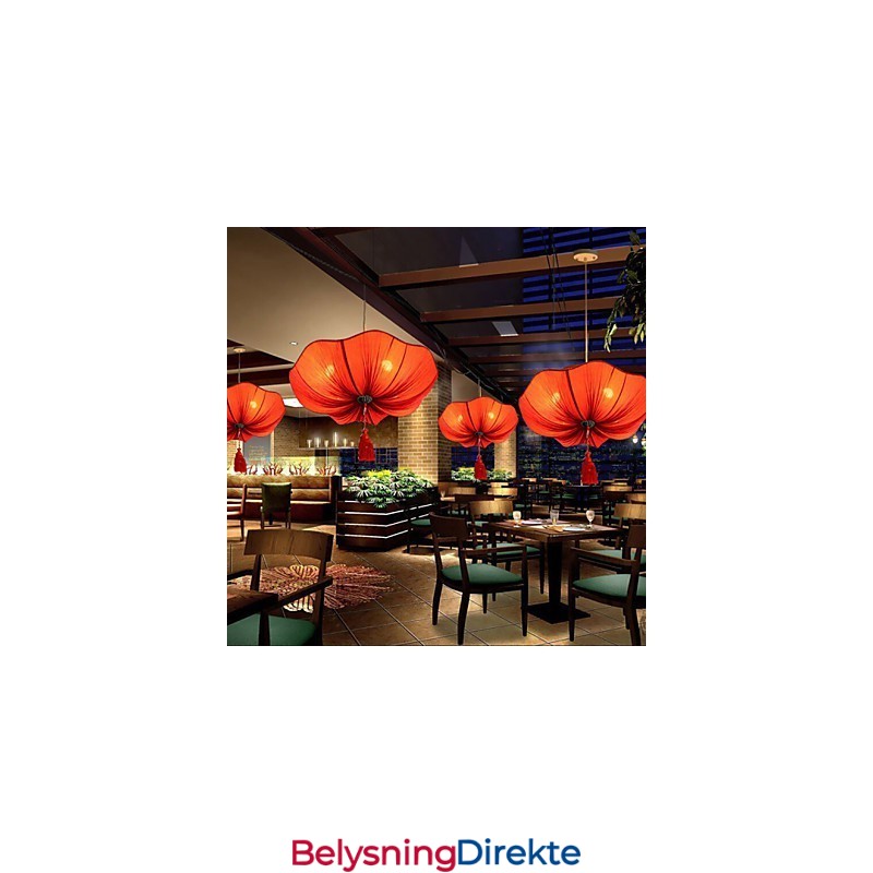 Stoffkunst Romantisk Imitasjon Av Klassisk Droplight Sørøst-Asia Lotus Lantern Lamp Light