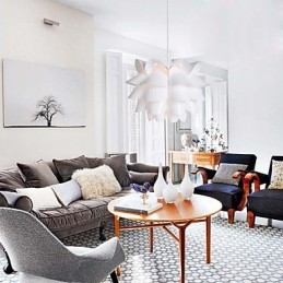 Moderne Og Kontraktsfestet Nordic Idea White Lotus Droplight-Lampe