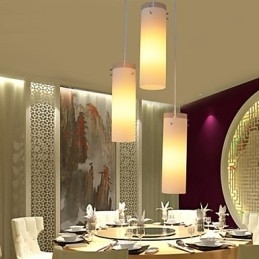 Sylindrisk Glass Rett Enkelthodet Trommel Trommel Enkel Dråpelyslampebelysning