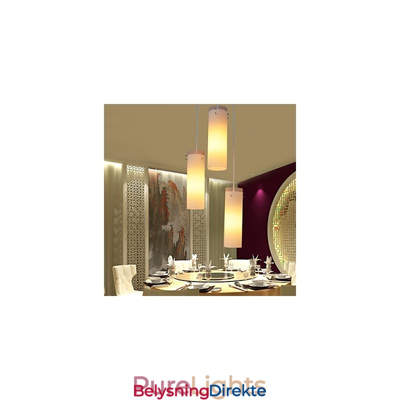 Sylindrisk Glass Rett Enkelthodet Trommel Trommel Enkel Dråpelyslampebelysning