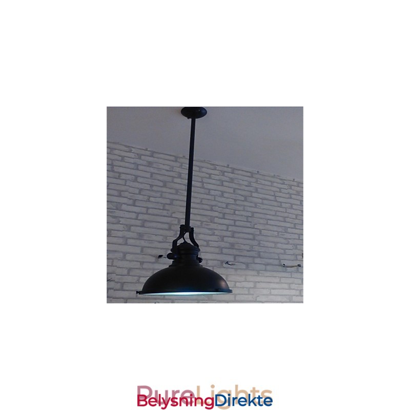 Amerikansk Landlig Jernlysekrone Enkelt Hodet Svart Industriell Vindlysekrone