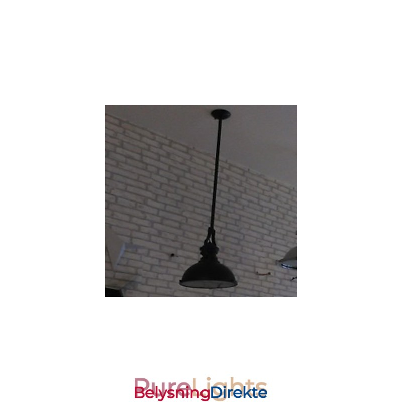 Amerikansk Landlig Jernlysekrone Enkelt Hodet Svart Industriell Vindlysekrone