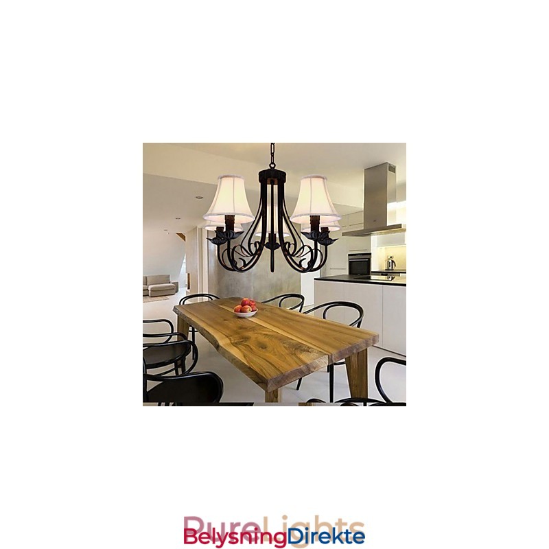 Tradisjonell Klassisk Antikk Messinglysekrone