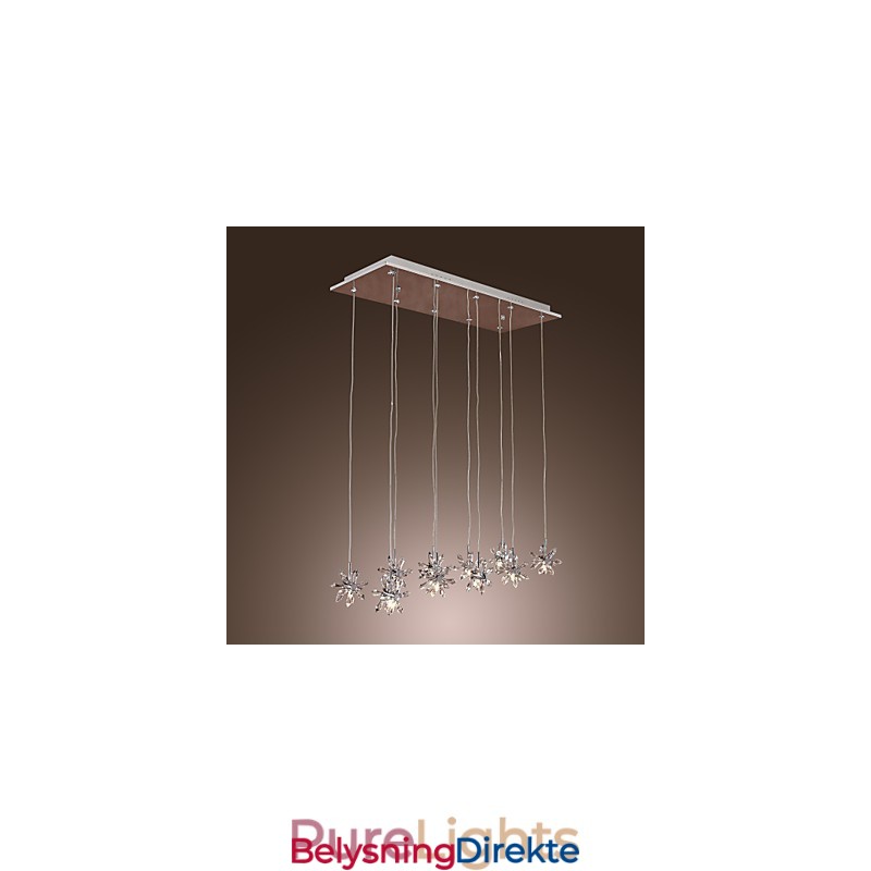 Moderne Og Moderne Krystallkrommetallpendellampe