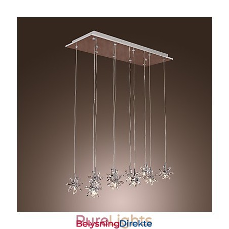 Moderne Og Moderne Krystallkrommetallpendellampe