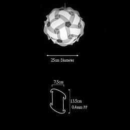 Gjør-Det-Selv Moderne Pendellampe Med Kule 25 Cm