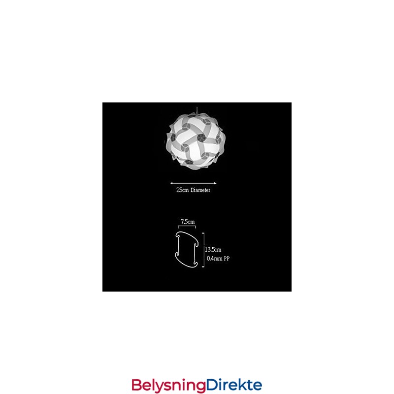 Gjør-Det-Selv Moderne Pendellampe Med Kule 25 Cm