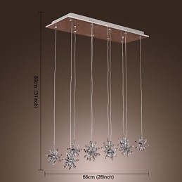 Moderne Og Moderne Krystallkrommetallpendellampe