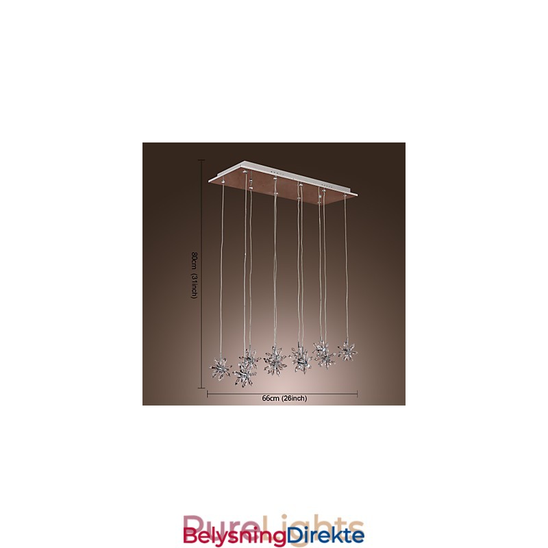 Moderne Og Moderne Krystallkrommetallpendellampe