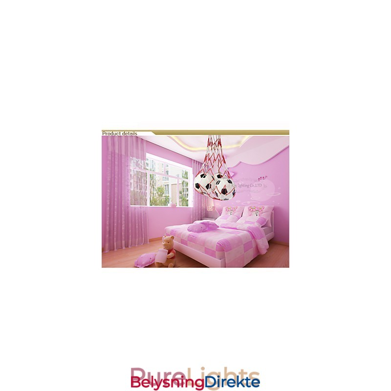 Barnefotball Moderne Minimalistisk Pendellampe Guttelamper 3 Lys