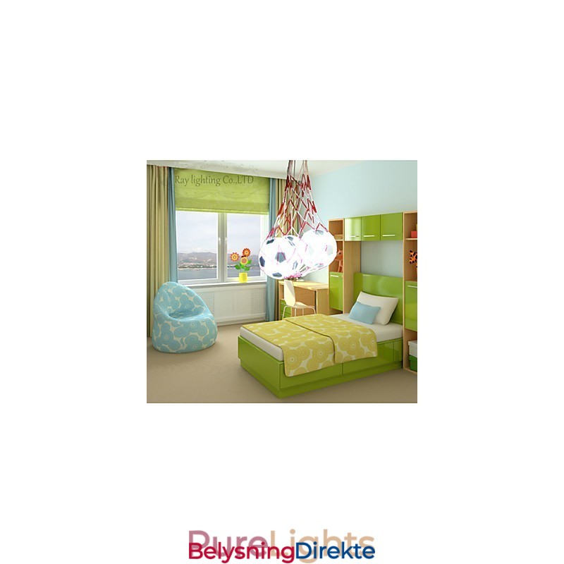 Barnefotball Moderne Minimalistisk Pendellampe Guttelamper 3 Lys