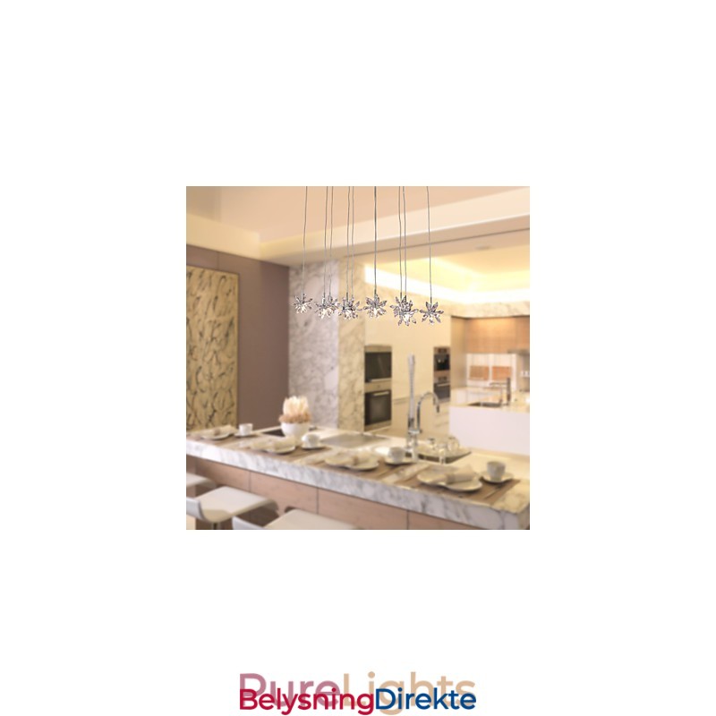 Moderne Og Moderne Krystallkrommetallpendellampe