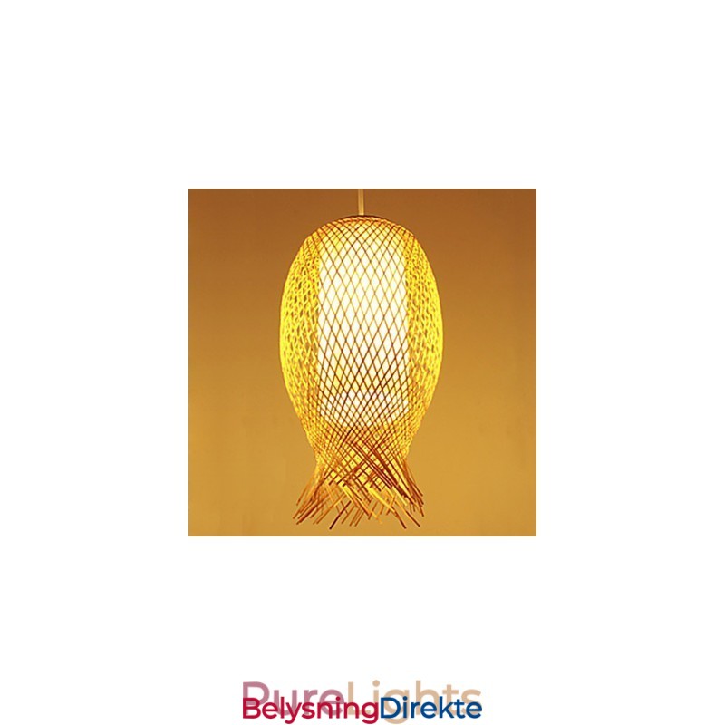 Moderne Tehus Bambusveving Bambusdekorasjonslampe