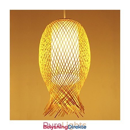 Moderne Tehus Bambusveving Bambusdekorasjonslampe