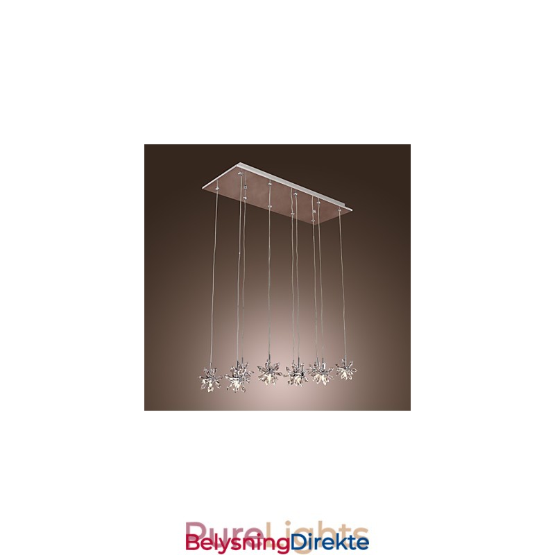 Moderne Og Moderne Krystallkrommetallpendellampe