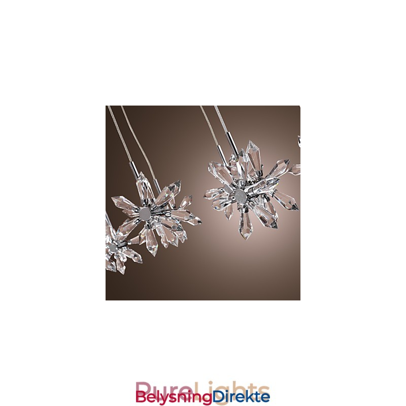 Moderne Og Moderne Krystallkrommetallpendellampe