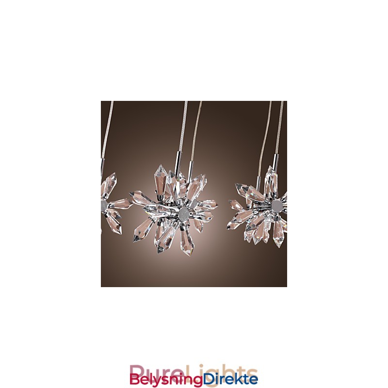 Moderne Og Moderne Krystallkrommetallpendellampe