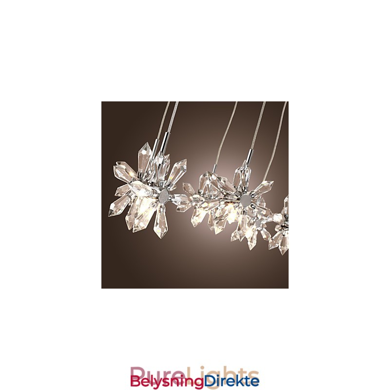 Moderne Og Moderne Krystallkrommetallpendellampe