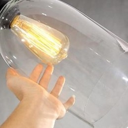 Kontraktert Amerikansk Landlig Stor Krystallklokke Droplight Gjenoppretter Gamle Skikker