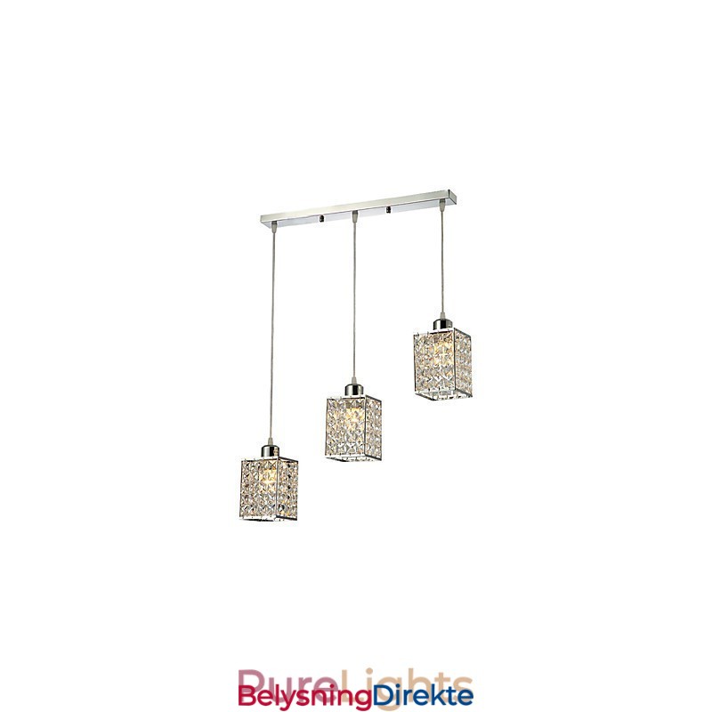 Moderne Og Moderne Pendellampe Med Krystallbelegg