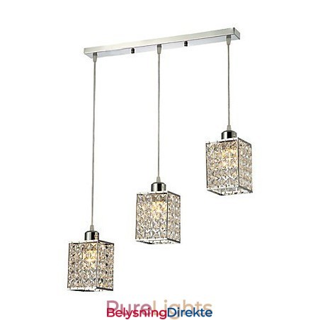 Moderne Og Moderne Pendellampe Med Krystallbelegg