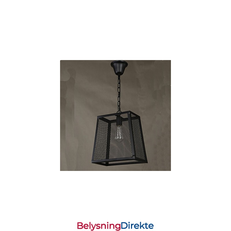 En Nettdeksel Retro Industriell Vindkafé Smidd Jernlysekrone