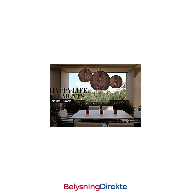 Moderne Og Moderne Lanterne Landlig Globeformet Metallpendellampe