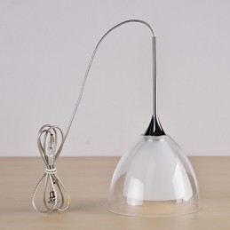 Lysende Tolags Pendeløylampe I Klart Glass I Polert Krom