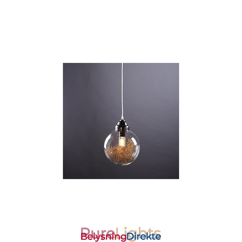 Moderne Samtids Tradisjonell Klassisk Vintage Lanterne Landlig Nikkel Glass Pendellampe Spisestue