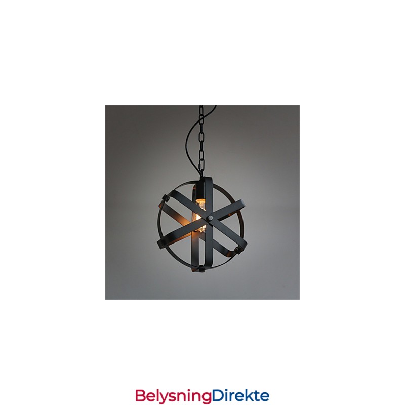Vintage-Stil Industriell Rund Anhengslampe Loft Hjemmeinnredning Dekorativ Lysekrone