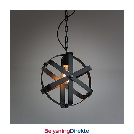 Vintage-Stil Industriell Rund Anhengslampe Loft Hjemmeinnredning Dekorativ Lysekrone