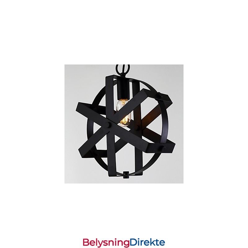 Vintage-Stil Industriell Rund Anhengslampe Loft Hjemmeinnredning Dekorativ Lysekrone