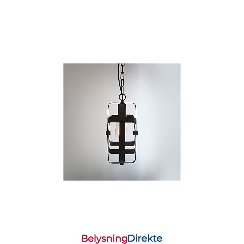 Vintage-Stil Industriell Rund Anhengslampe Loft Hjemmeinnredning Dekorativ Lysekrone